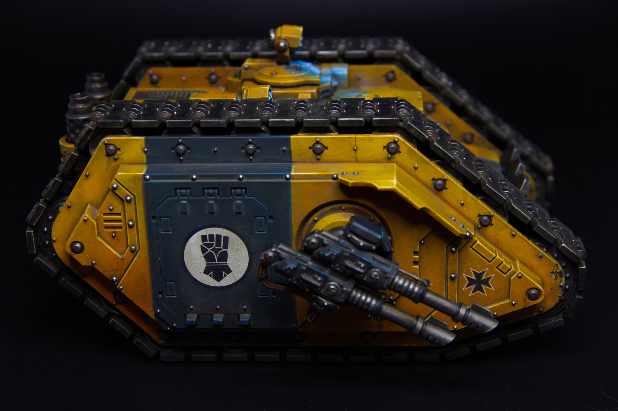 Another Land Raider Proteus - My, Painting miniatures, Warhammer, Needlework without process, Warhammer 40k, Adeptus Astartes, Wh miniatures, Horus heresy, Imperial fists, Longpost