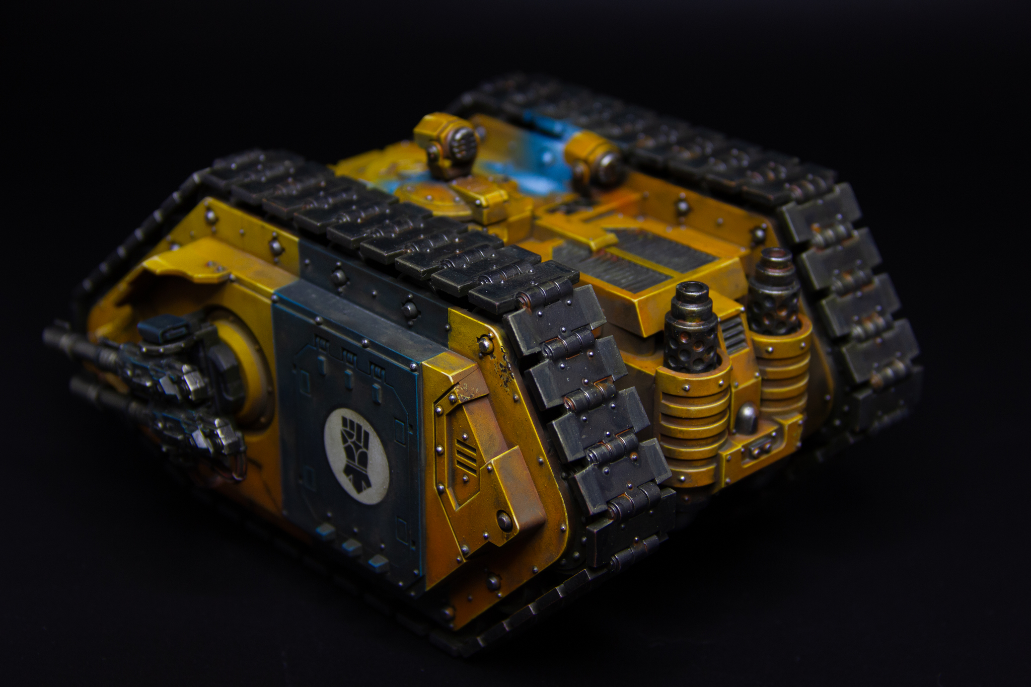 Another Land Raider Proteus - My, Painting miniatures, Warhammer, Needlework without process, Warhammer 40k, Adeptus Astartes, Wh miniatures, Horus heresy, Imperial fists, Longpost