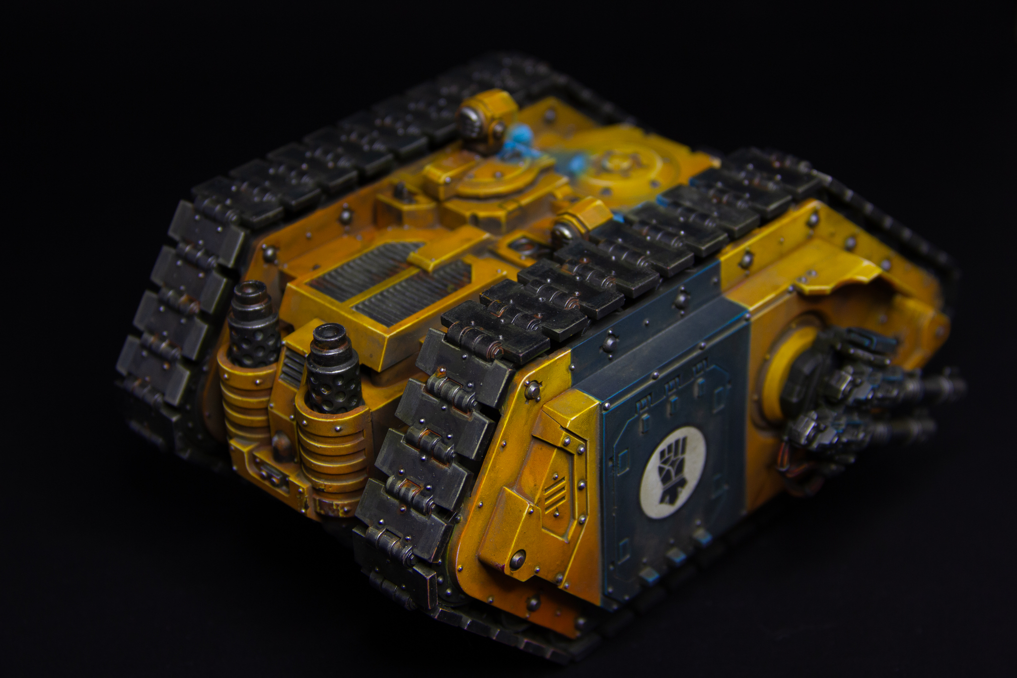 Another Land Raider Proteus - My, Painting miniatures, Warhammer, Needlework without process, Warhammer 40k, Adeptus Astartes, Wh miniatures, Horus heresy, Imperial fists, Longpost