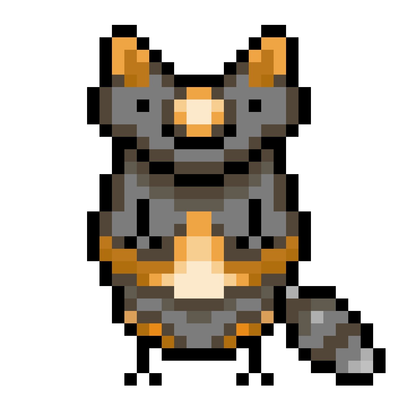 Fox Andryukha, thief Andryukha, raccoon Andryukha - My, Creation, Pixel Art, Animals, Drawing, Longpost