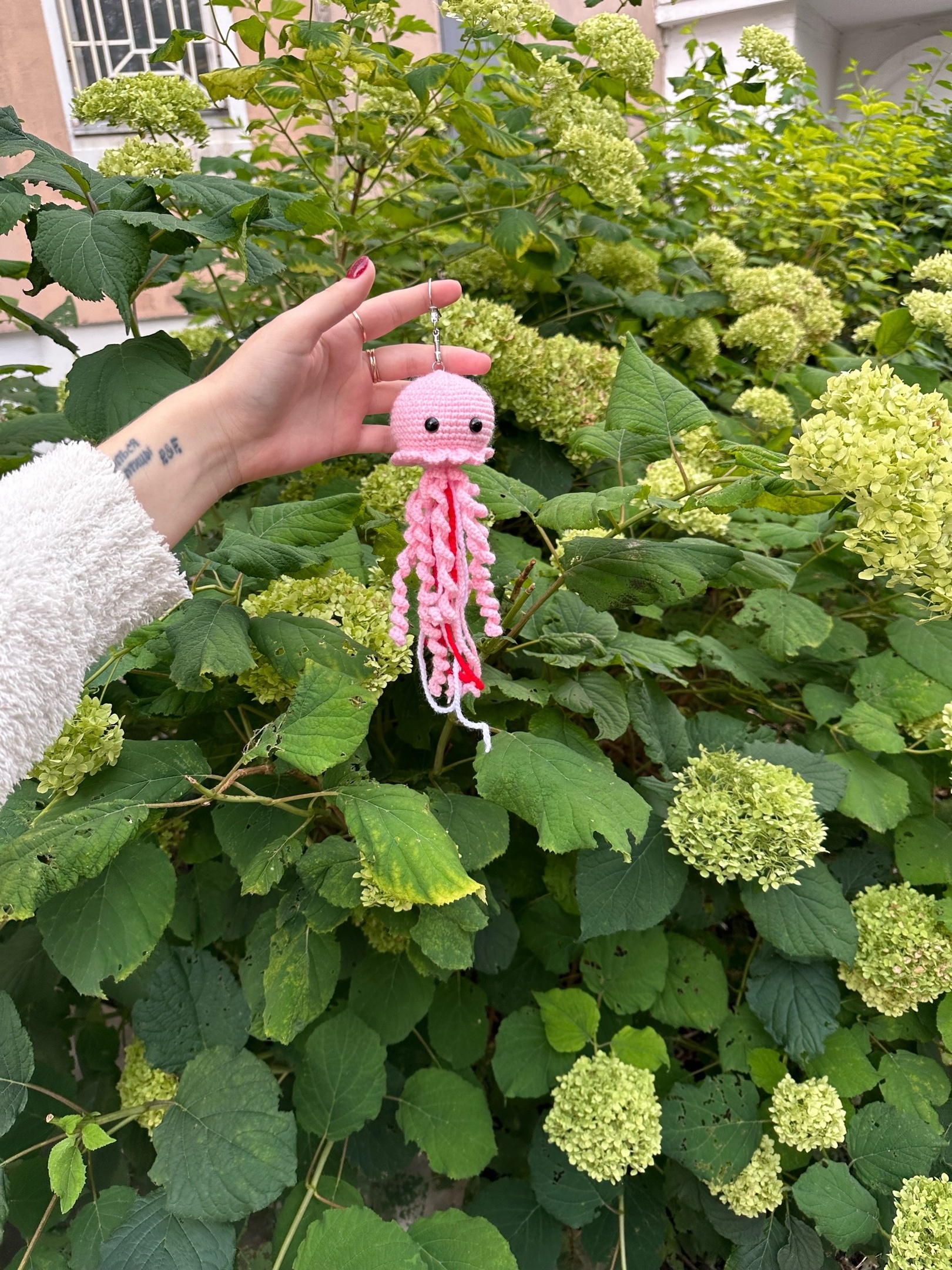 Jellyfish - With your own hands, Needlework without process, Amigurumi, Crochet, Knitting, Handmade, Needlework, Author's toy, Knitted toys, Keychain, Jellyfish, Telegram (link), VKontakte (link), Longpost