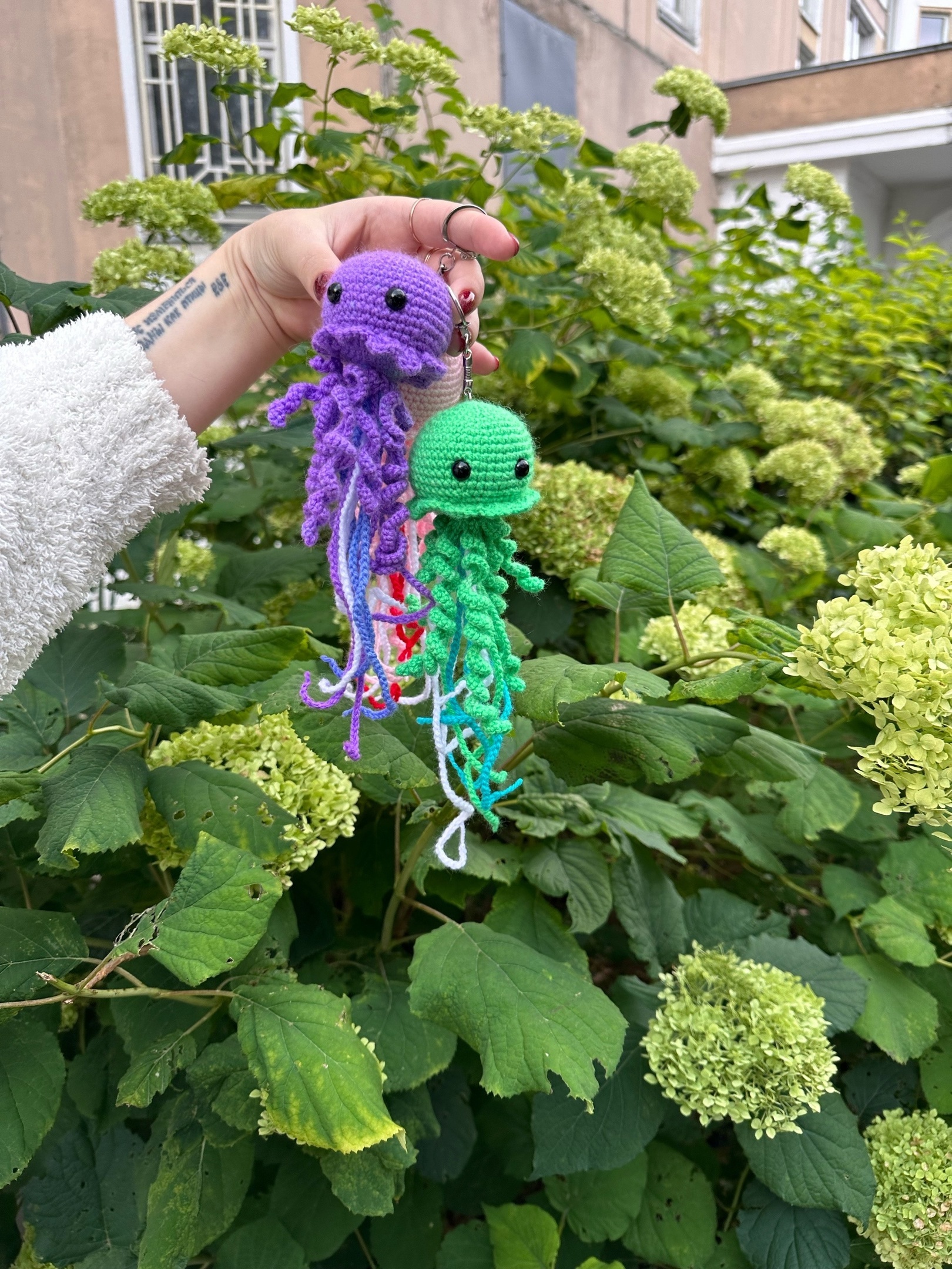 Jellyfish - With your own hands, Needlework without process, Amigurumi, Crochet, Knitting, Handmade, Needlework, Author's toy, Knitted toys, Keychain, Jellyfish, Telegram (link), VKontakte (link), Longpost