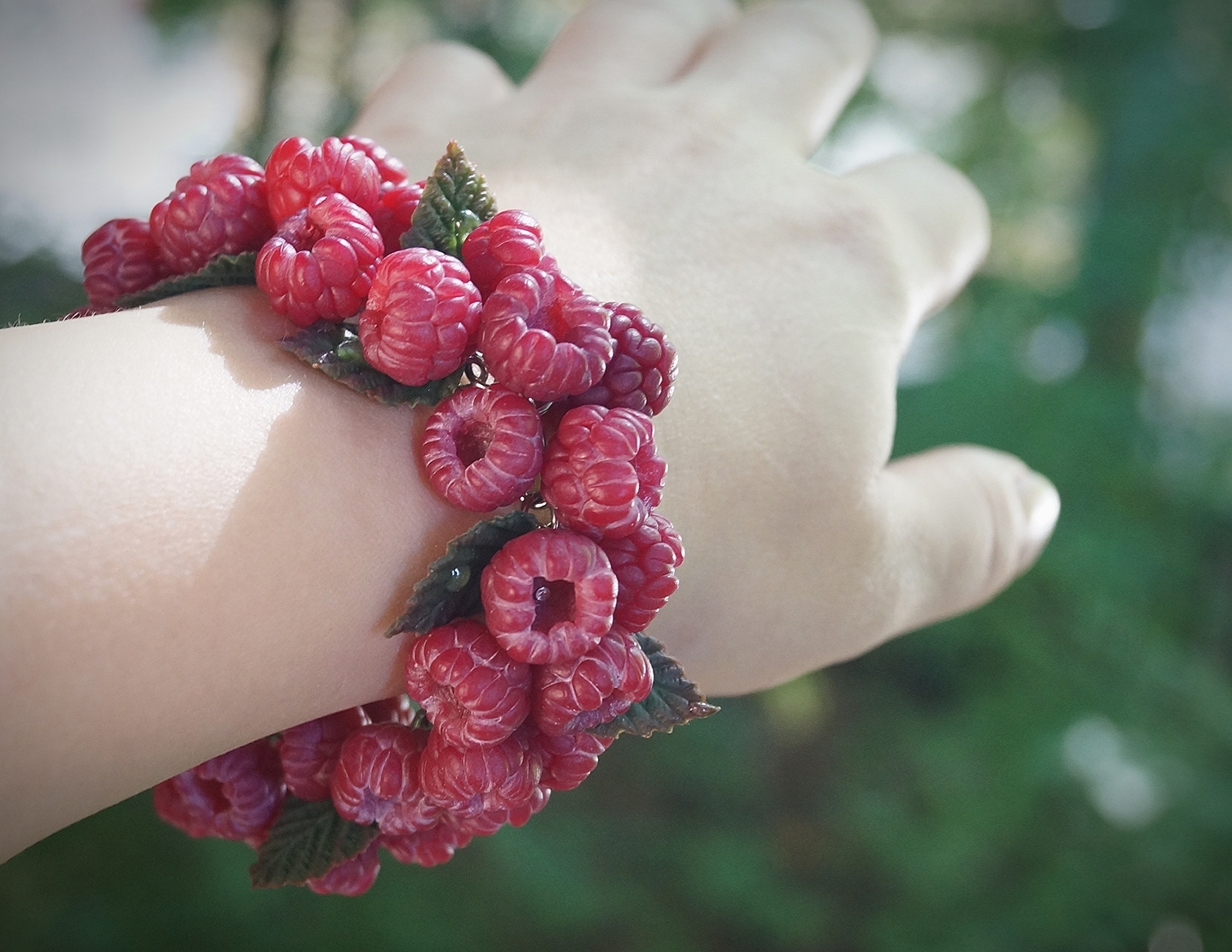 Raspberry made from polymer clay - My, Polymer clay, Raspberries, Berries, Needlework without process, Needlework with process, Friday tag is mine, Лепка, Longpost