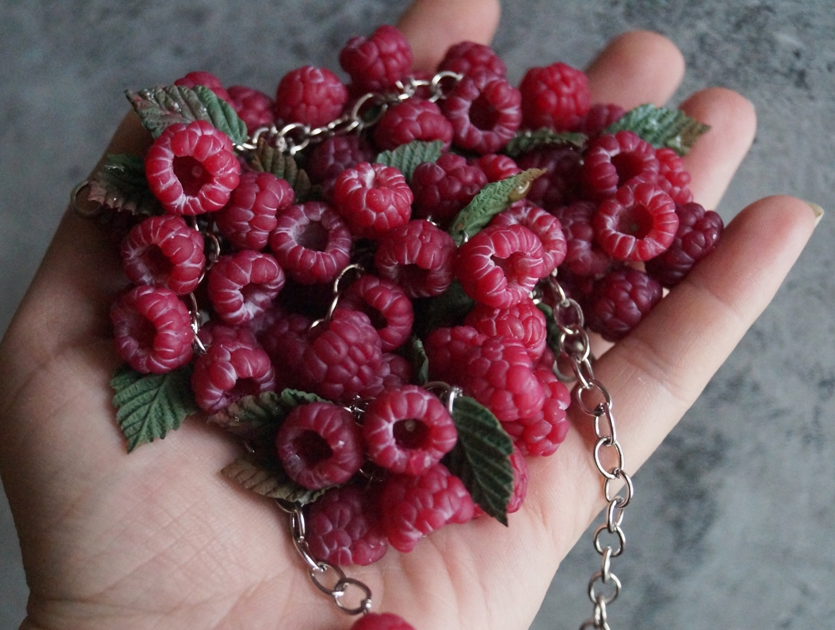 Raspberry made from polymer clay - My, Polymer clay, Raspberries, Berries, Needlework without process, Needlework with process, Friday tag is mine, Лепка, Longpost