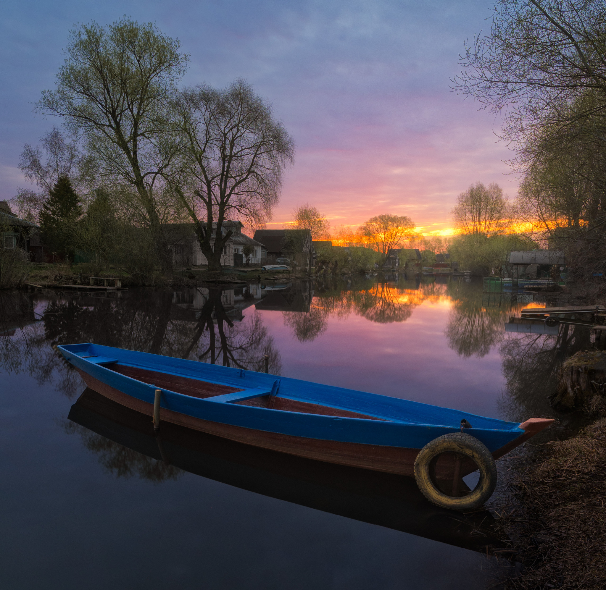 boat - My, The photo, Russia, Pereslavl-Zalessky, A boat, dawn, Spring, River