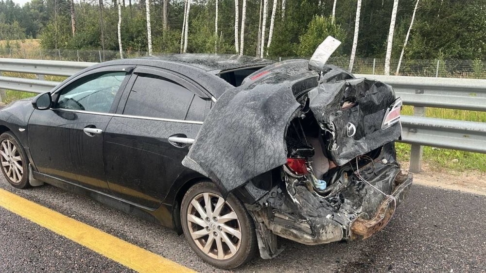 A terrible fiery accident on the M11 toll highway in the Tver region - Road accident, Crash, Auto, Violation of traffic rules, Video, Longpost, Negative