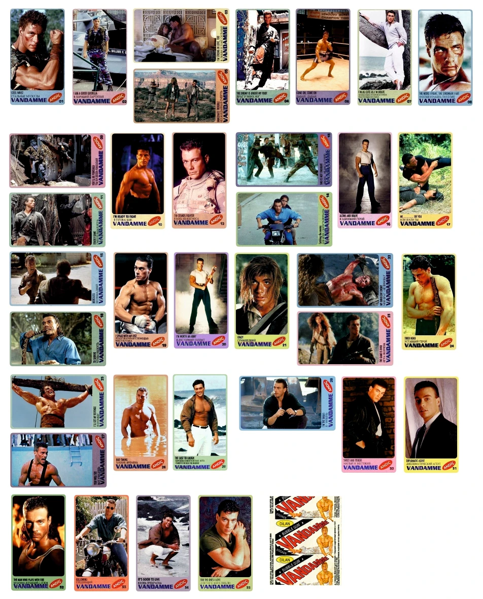 Back to the era of gum stickers. Top cool sets - AliExpress, Products, Chinese goods, Sticker, Gum, 90th, Childhood of the 90s, 2000s, Retro, Earbuds, Nostalgia, Arnold Schwarzenegger, Jean-Claude Van Damme, Steven Seagal, Sylvester Stallone, Terminator, Stickers, Star Wars, Robocop, Mortal kombat, Longpost