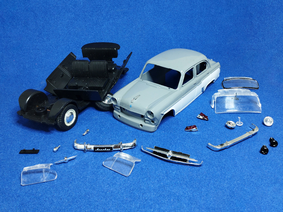 Orange Moskvich-407. How to put a vivid memory on your shelf. Creating a 1:43 scale model with electrification - My, Collecting, Modeling, Scale model, Collection, Moskvich, Mzma, Electrification, Girls, 1:43, Deagostini, Stand modeling, Serzhik Modelist, Painting miniatures, Memories, Longpost