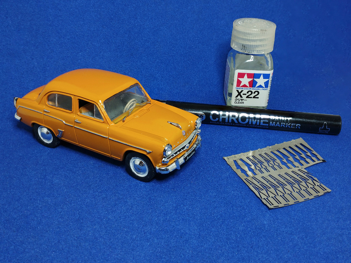 Orange Moskvich-407. How to put a vivid memory on your shelf. Creating a 1:43 scale model with electrification - My, Collecting, Modeling, Scale model, Collection, Moskvich, Mzma, Electrification, Girls, 1:43, Deagostini, Stand modeling, Serzhik Modelist, Painting miniatures, Memories, Longpost