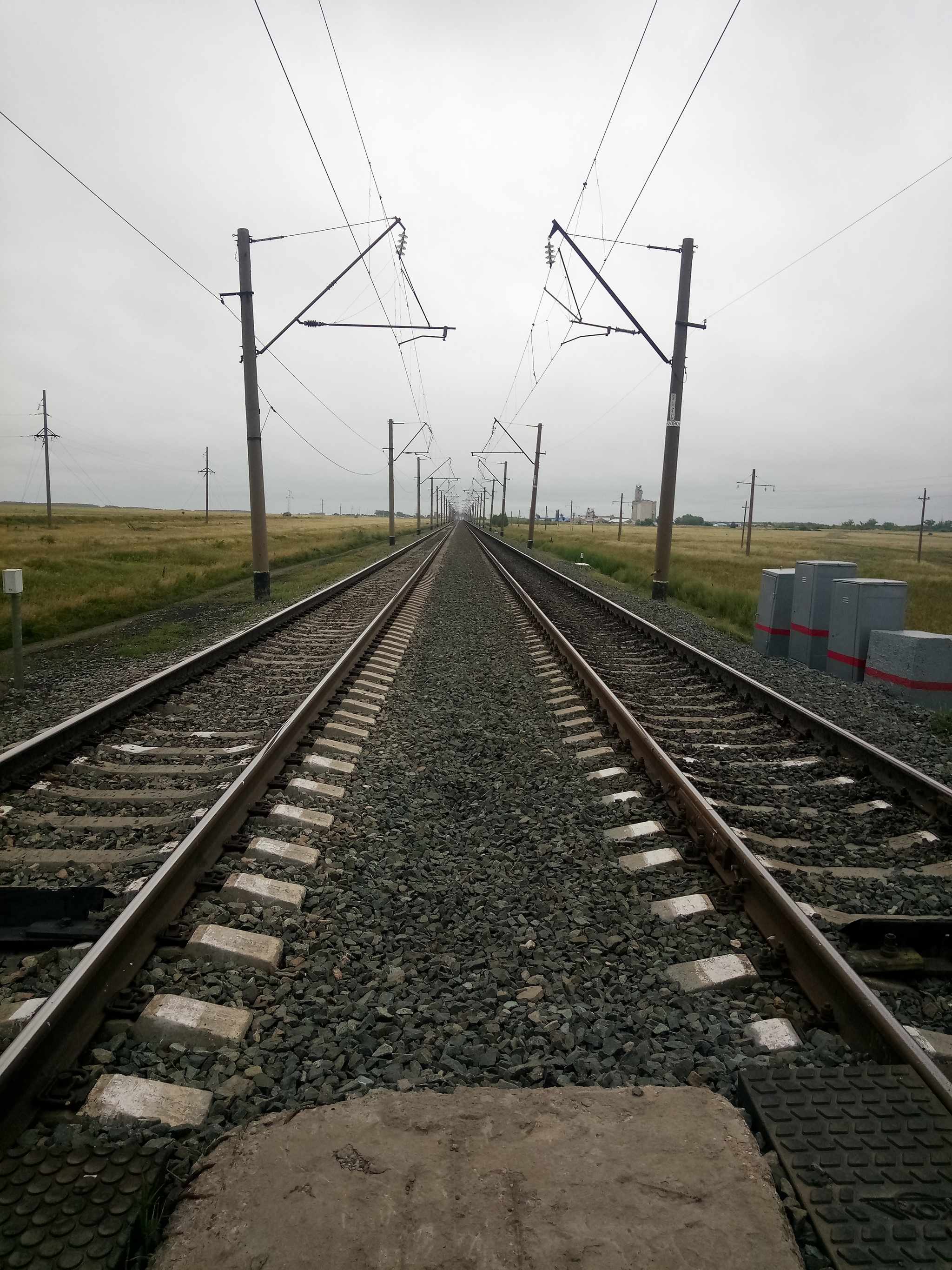 Kazakhstan. Pavlodar region. Zhelezinsky district - Local history, Railway, Kazakhstan, Pavlodar region, Steppe, Longpost