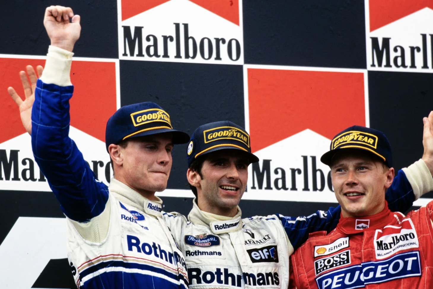 Portugal '94. Thanks to the FIA, Hill overtook Schumacher in the championship, and Coulthard was on the podium for the first time - My, Formula 1, Competitions, Автоспорт, Race, Speed, Michael Schumacher, Damon Hill, Mika Hakkinen, David Coulthard, Williams racing, Mclaren, Ferrari, Gerhard Berger, Benetton, Extreme, 90th, Retro, The photo, Rubens Barrichello, Video, Video VK, Longpost