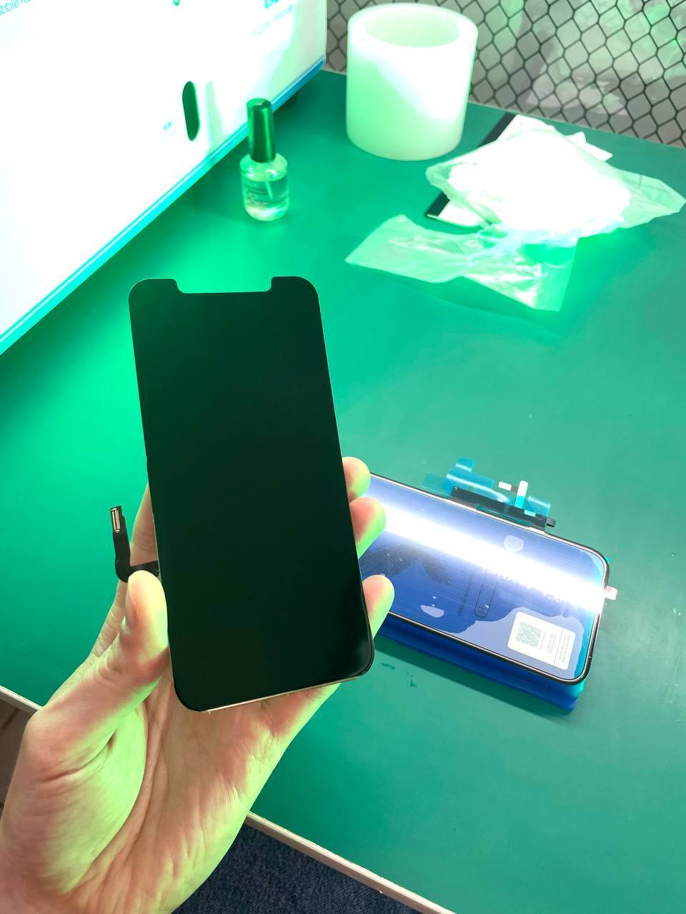 After immersion in water, it stopped responding to touches. Replacing the sensor (touchscreen) of iPhone 12 Pro - My, Ремонт телефона, iPhone, Repair of equipment, Screen replacement, Service center, Apple, Apple repair, Xiaomi, Iphone 12, Mobile phones, Android, Laptop Repair, Smartphone, Motherboard, Breaking, Longpost