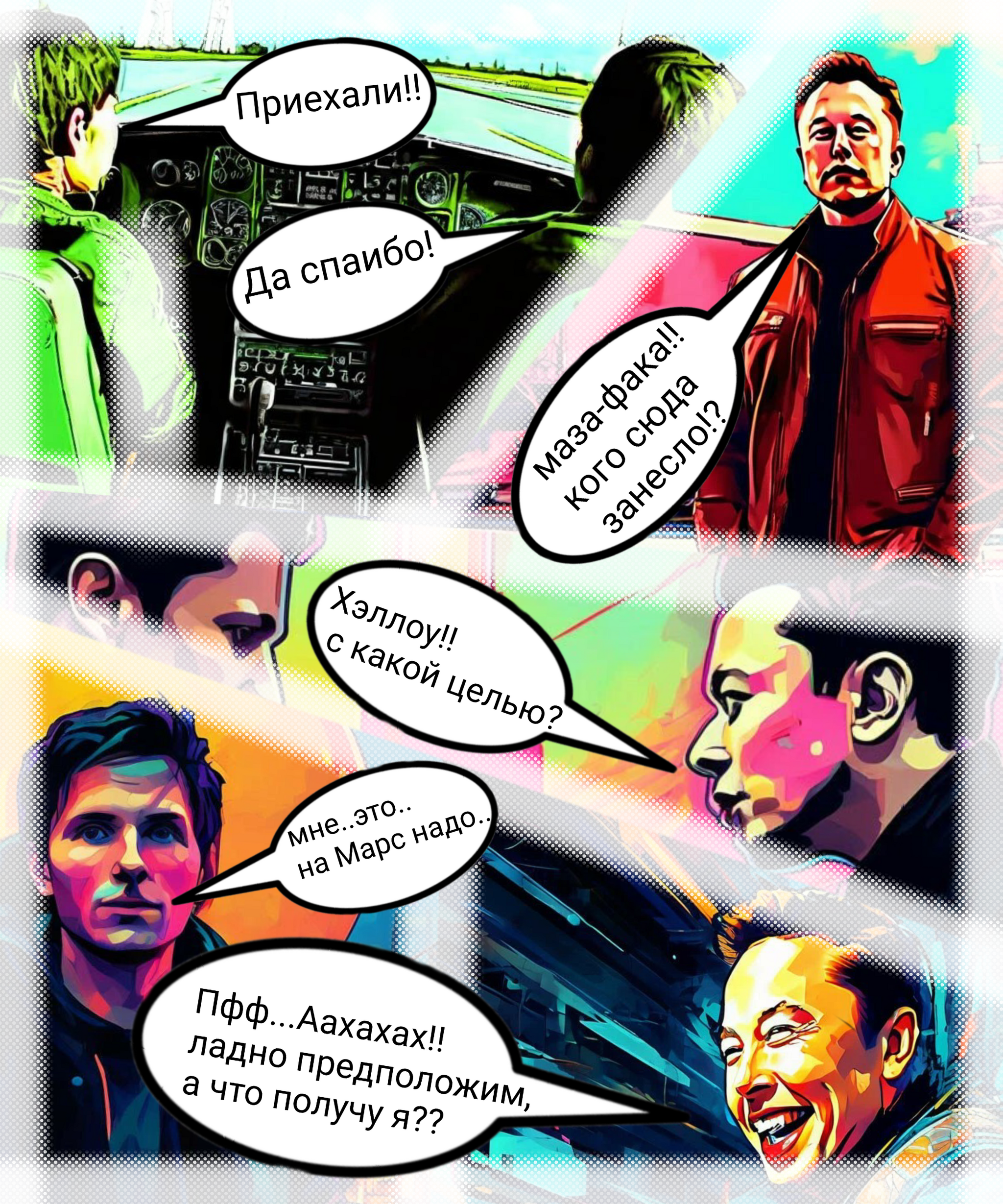 Comic: Zacossinon - My, Humor, Comics, Author's comic, Entertainment, Mars, Elon Musk, Travels, Situation, Pavel Durov, Space, Telegram, France, Paris, Memes, Оригинально, Longpost, Arrest of Pavel Durov