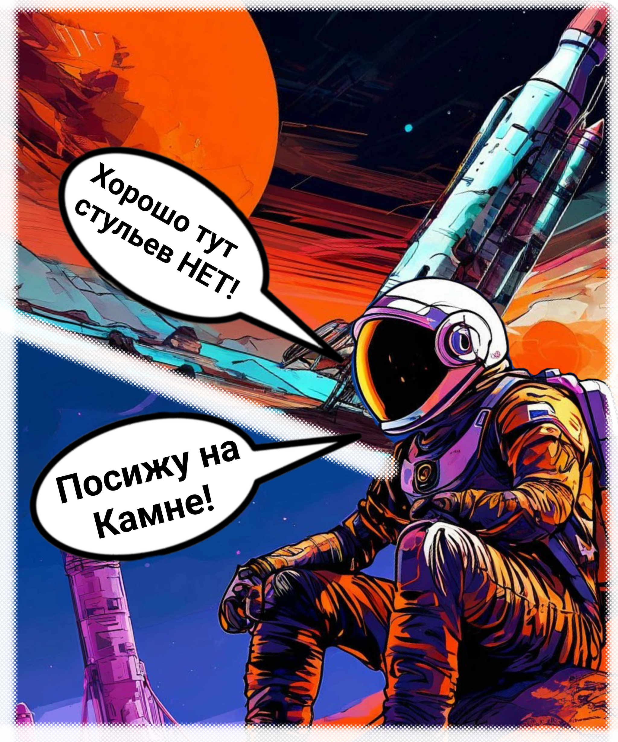 Comic: Zacossinon - My, Humor, Comics, Author's comic, Entertainment, Mars, Elon Musk, Travels, Situation, Pavel Durov, Space, Telegram, France, Paris, Memes, Оригинально, Longpost, Arrest of Pavel Durov