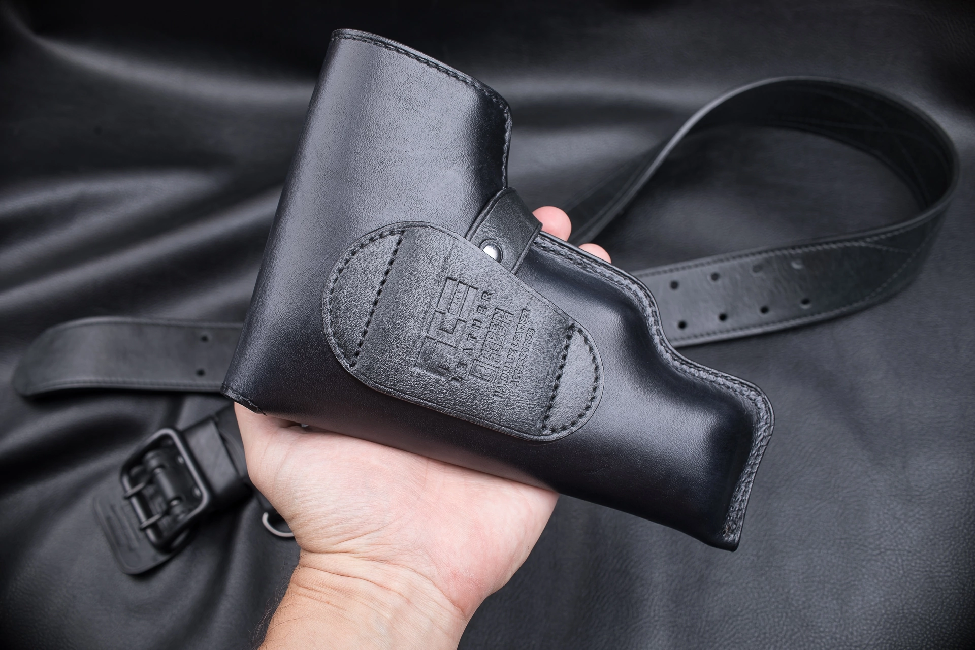 Handmade Lebedev PLC pistol holster - My, Holster, Lebedev pistol, Plc, With your own hands, Needlework without process, Natural leather, Longpost