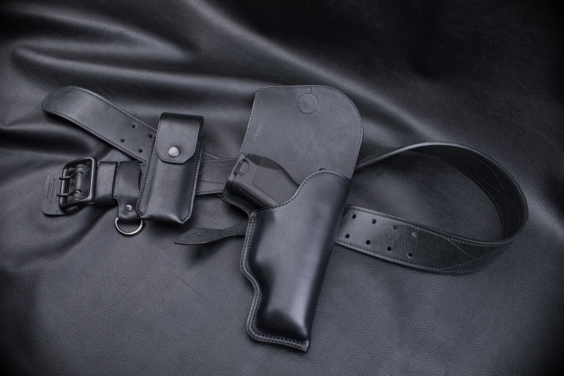 Handmade Lebedev PLC pistol holster - My, Holster, Lebedev pistol, Plc, With your own hands, Needlework without process, Natural leather, Longpost