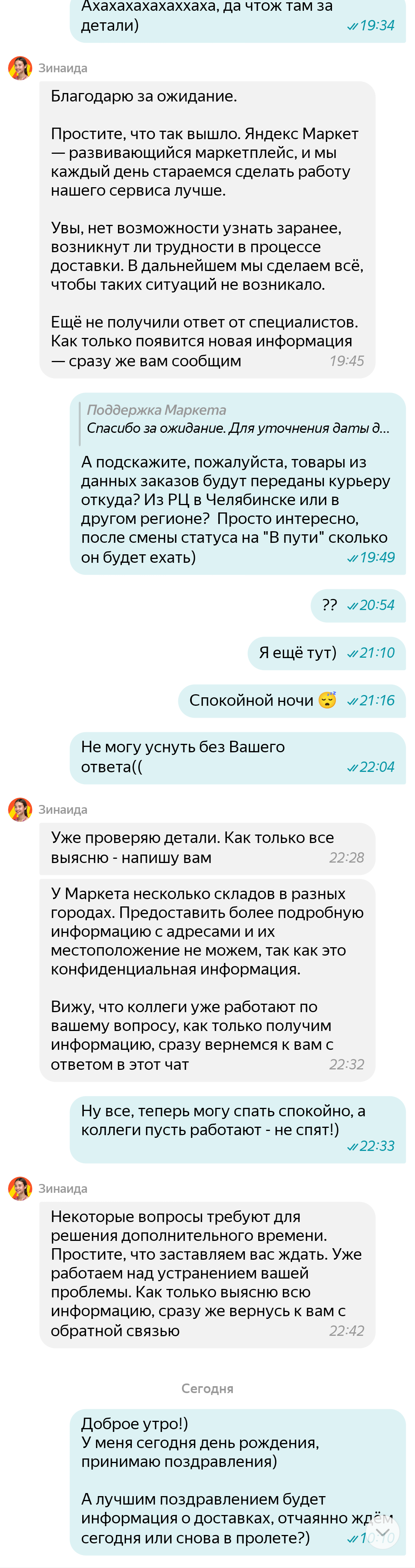 We have a heartfelt chat with Yandex support - My, Yandex., Yandex Market, Support service, Marketplace, Longpost