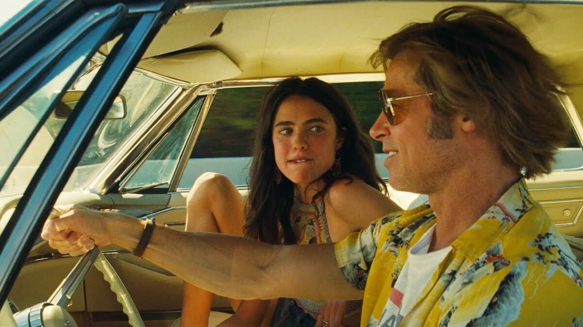 Brad Pitt and a hippie girl - Once Upon a Time in Hollywood, Brad Pitt, Margaret Qualley, Quentin Tarantino, Movies