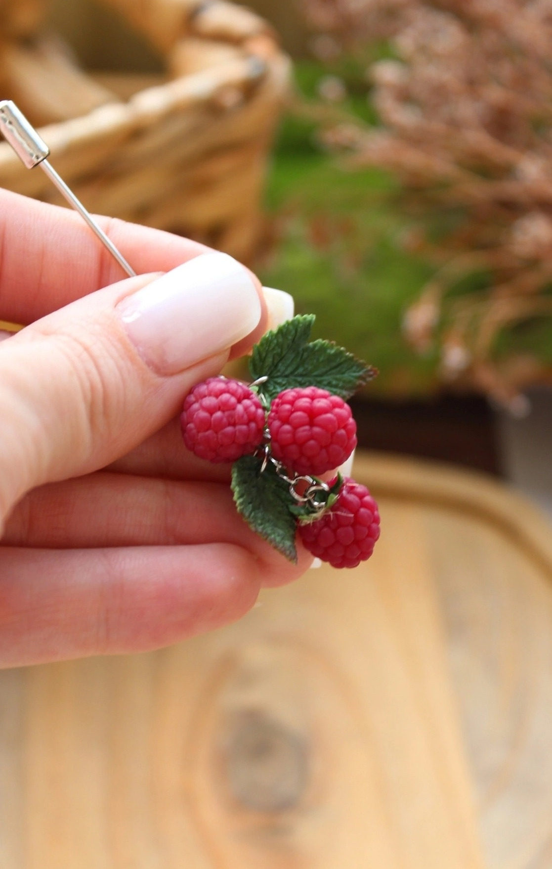 For unsweetened raspberries, life is not sugar - My, Raspberries, Needlework without process, Handmade, Decoration, Polymer clay, Longpost