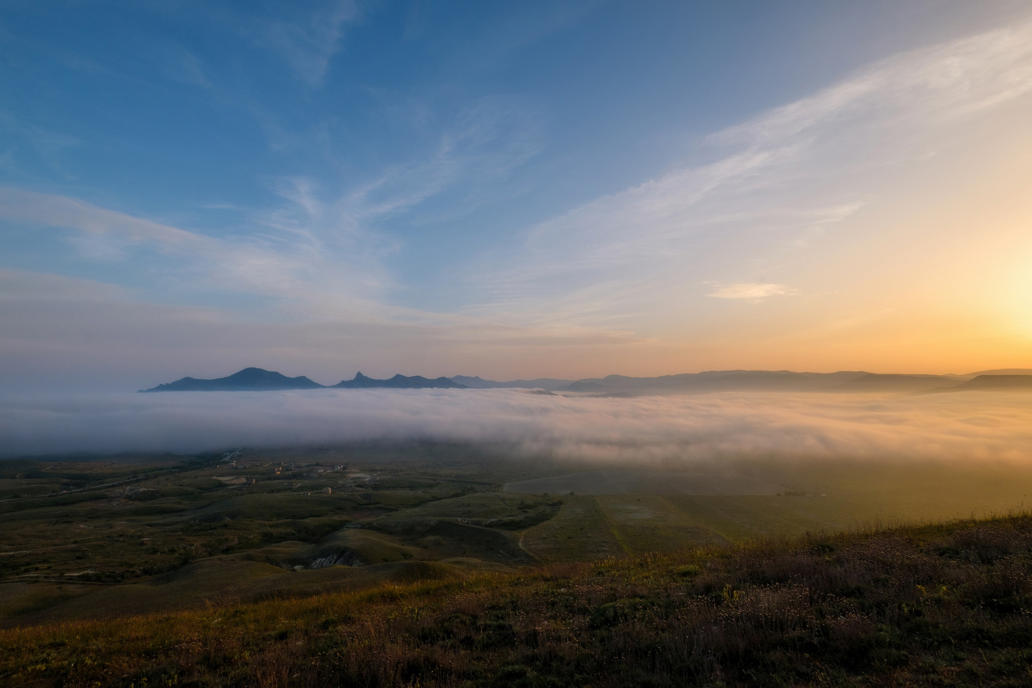 Crimea - My, Crimea, Sky, The photo, Russia, Tuma, Sunset, Koktebel, Sunrises and sunsets