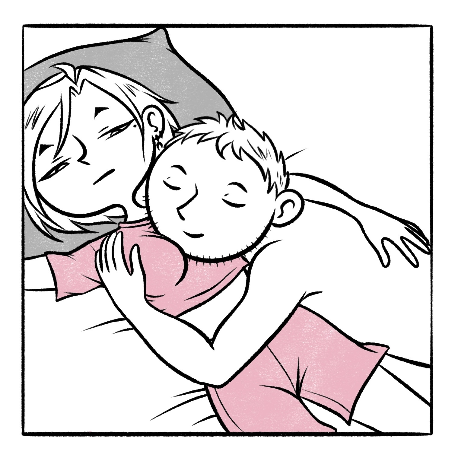 Soft 2.0 - My, Author's comic, Comics, Art, Slice of life, Relationship, Stomach, Pillow, Dream, Men and women, Longpost