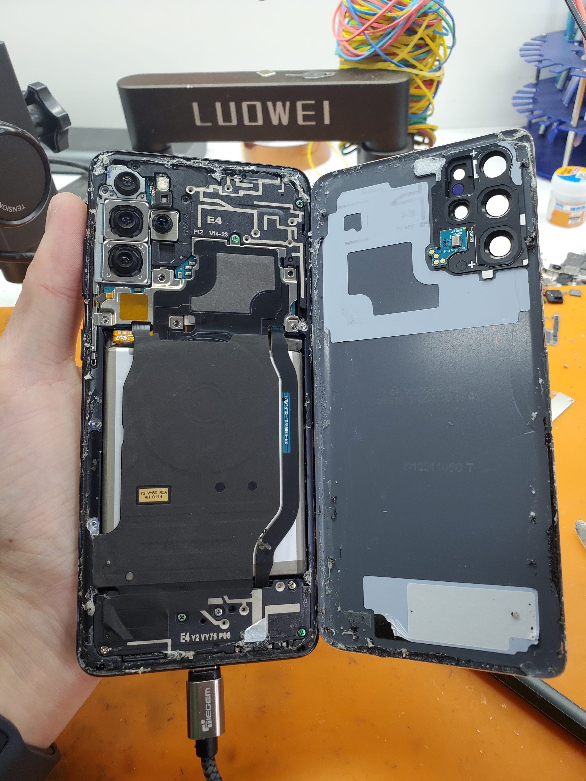 Suddenly ended. Samsung s20+ - My, Moscow, Repair of equipment, Samsung, Data recovery, Soldering, Expensive, Longpost