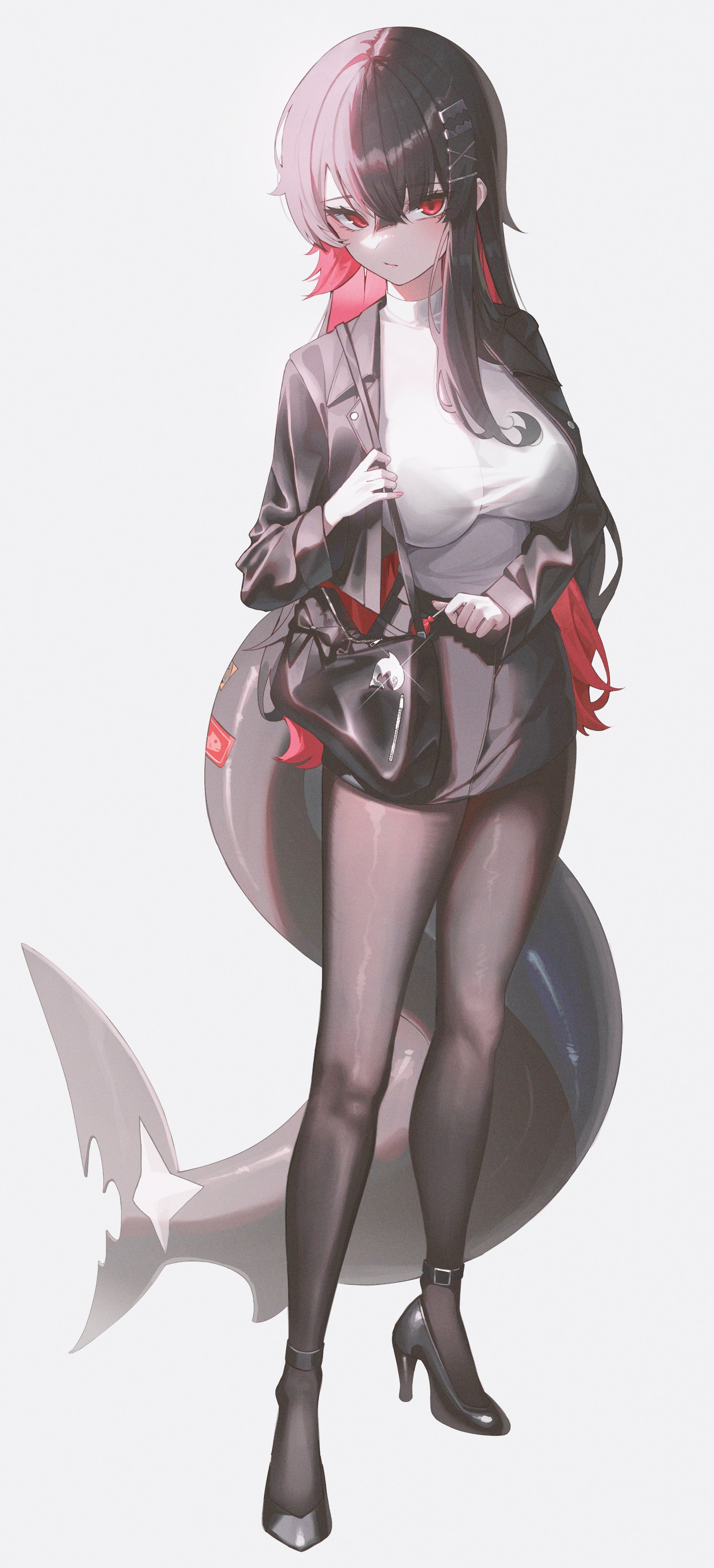 Shark - Anime, Anime art, Ellen Joe (zzz), Zenless Zone Zero, Tail, Longpost