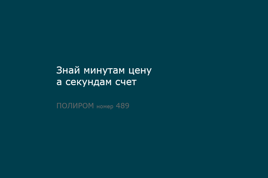 ПОЛИРОМ номер 489 - Вывод, Пословицы и поговорки, Скриншот