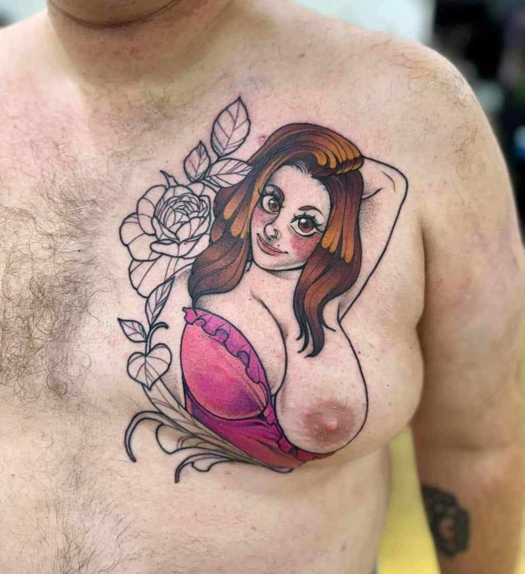 Unusual tattoo - Tattoo, Unusual, Figure, NSFW, Boobs