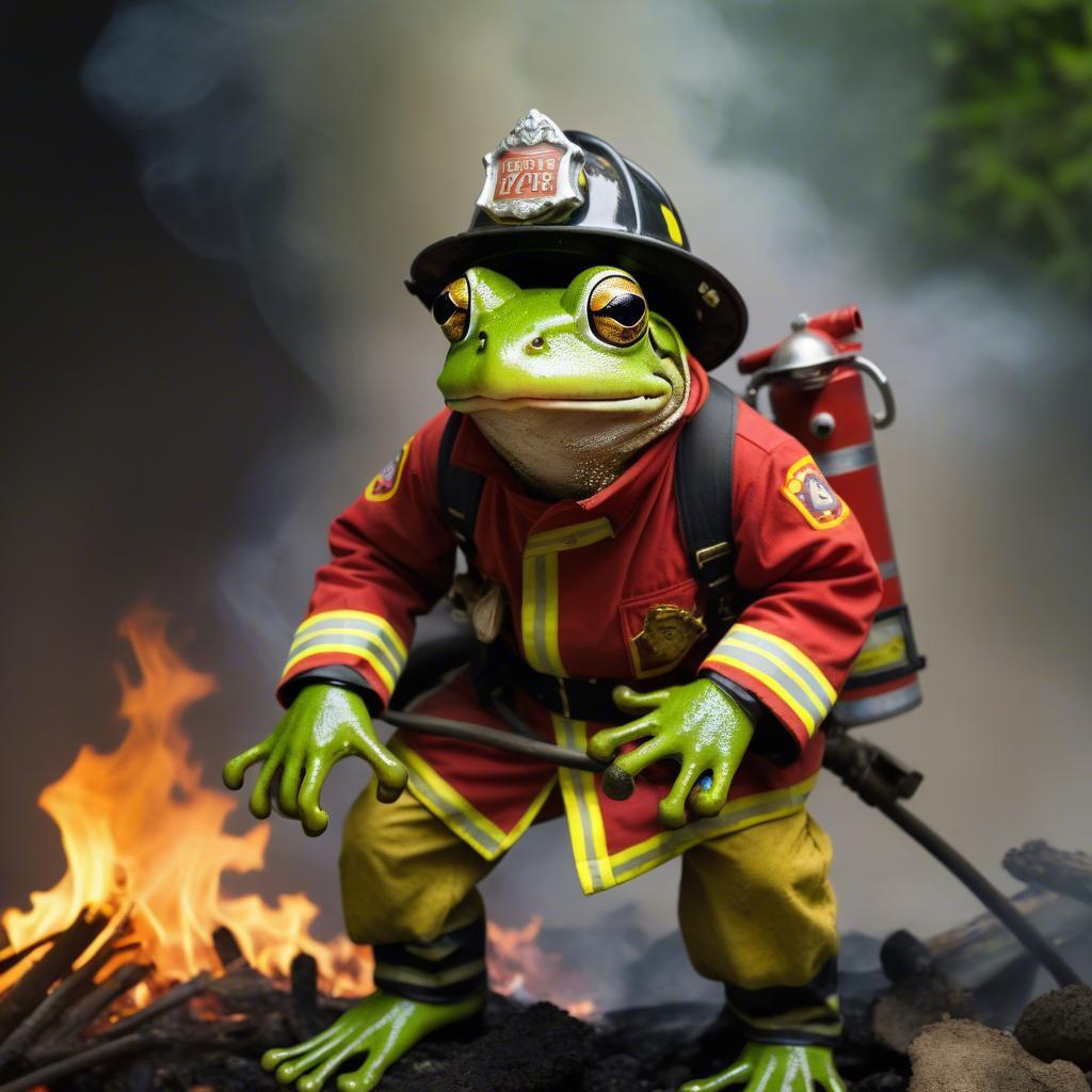 Frogs on fire - It Is Wednesday My Dudes, Frogs, Wednesday, Neural network art