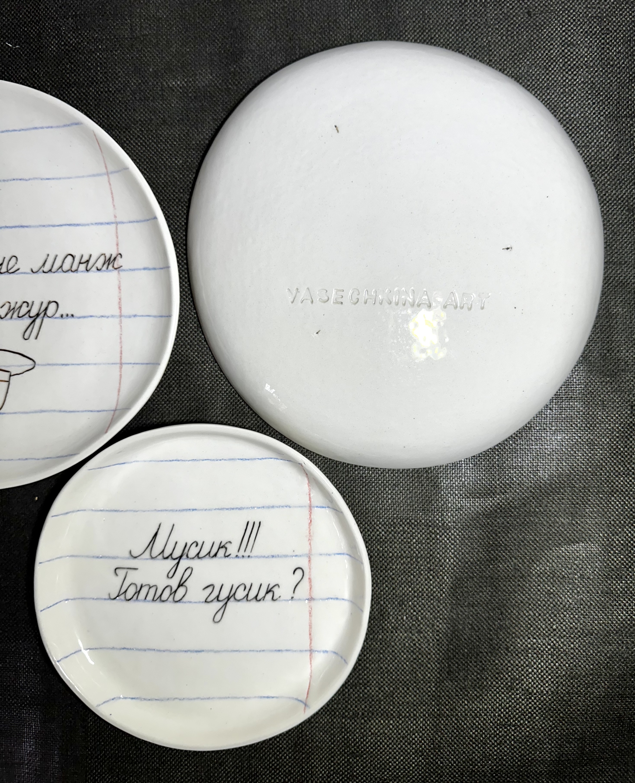 Did you have an annoying classmate at school? What exactly was it that pissed you off? - My, School, Notebook, Plate, Ceramics, Longpost, Needlework without process