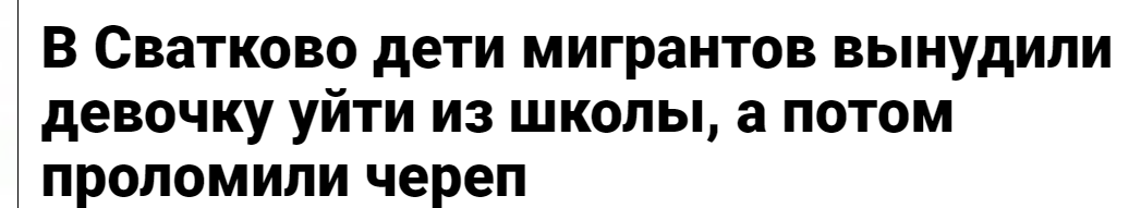 They spat on my back, hit me on the head: in the Moscow region, migrant children beat up a 12-year-old girl - Negative, Attack, Migrants, The crime, Conflict, Beating, Girl, Sergiev Posad, Moscow region, The photo, Insult, Harchok, Longpost