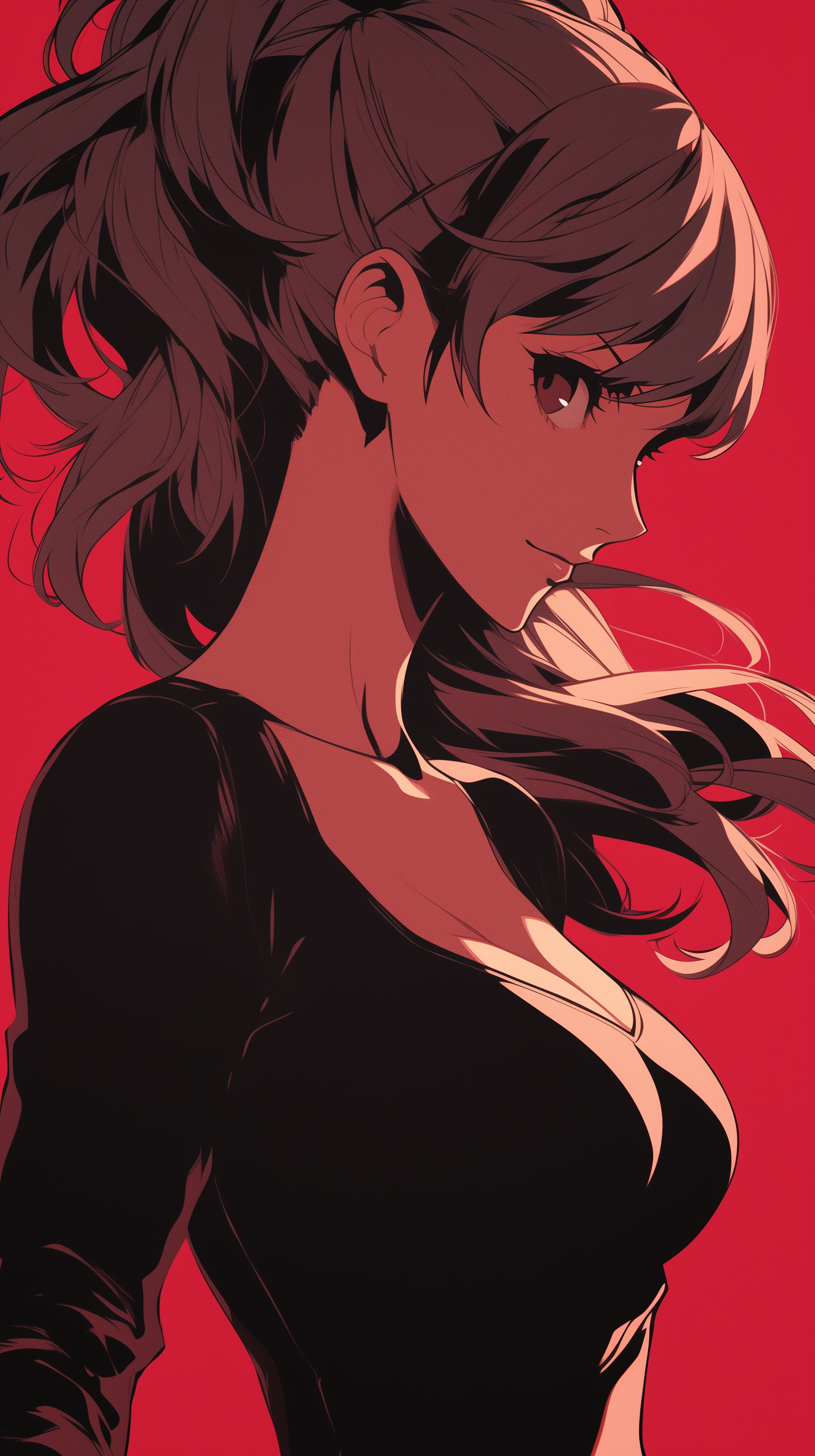 Ёсидзава - Арт, Аниме, Anime Art, Persona, Persona 5, Kasumi Yoshizawa, Игры, Game Art, Длиннопост, Арты нейросетей