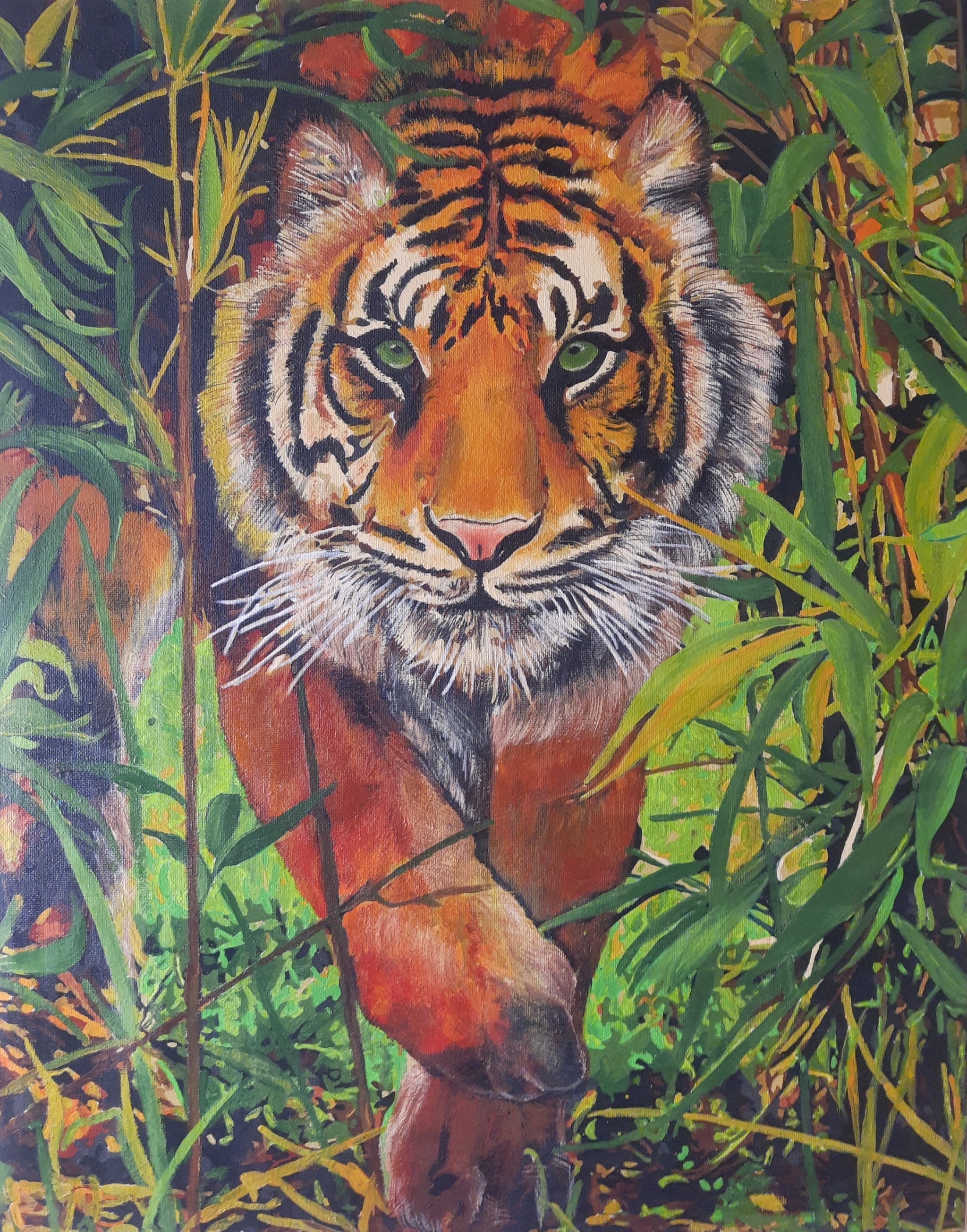 My new drawing - My, Painting, Coloring, Painting, Tiger