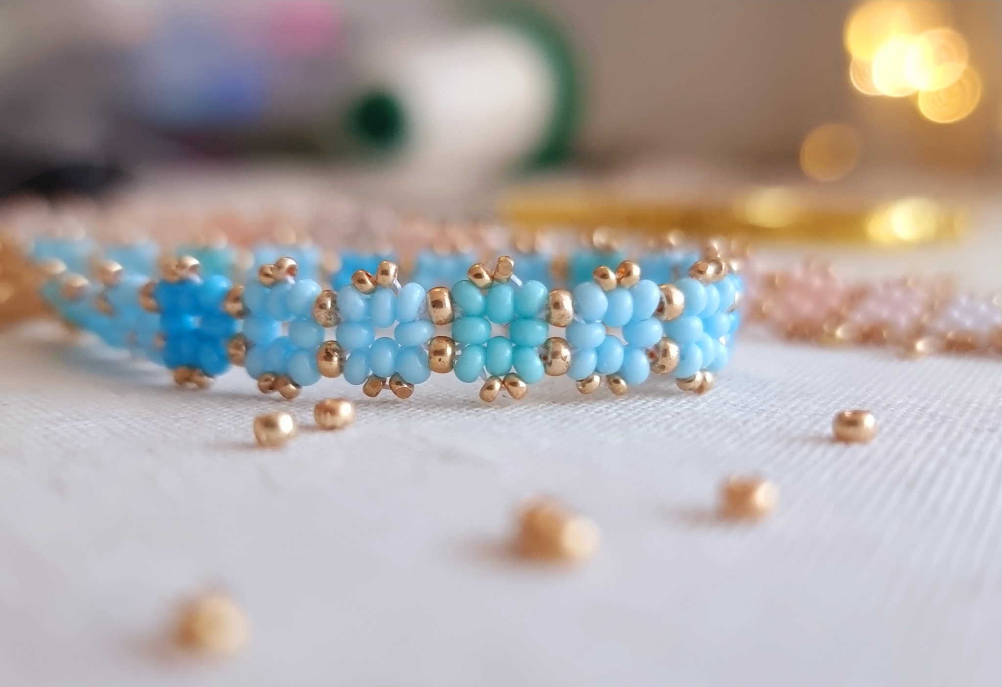 Let's weave a bracelet? (*^_^) - My, Needlework, Handmade, With your own hands, Needlework with process, Beads, Beading, A bracelet, Tutorial, Video, Soundless, Longpost