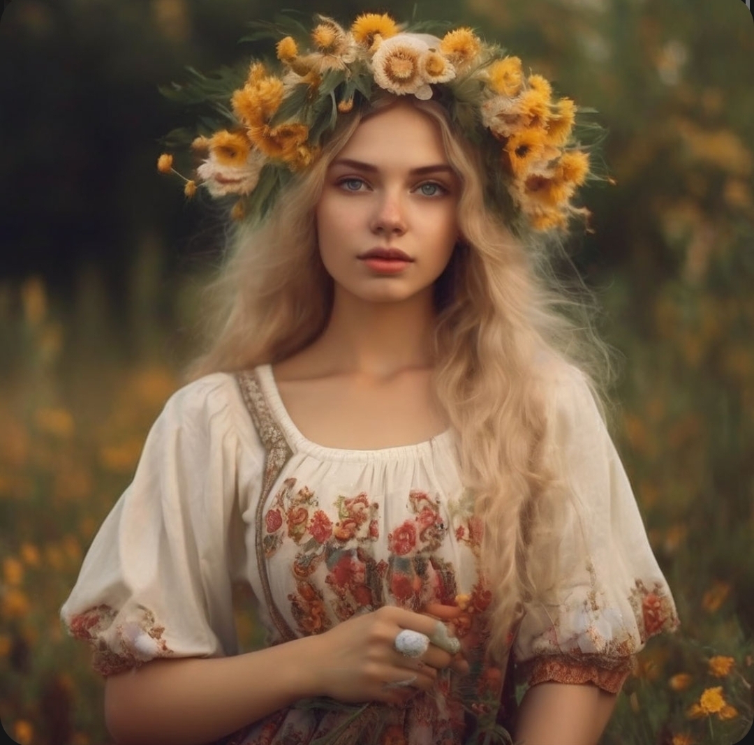 MIDNIGHT - My, Slavic mythology, Slavs, Russians, Land, Day, Heat, Summer, Girls, Women, Text, Picture with text, Images, Longpost, Masterpiece (Yandex), Field, The sun, Village, Homeland, Russia