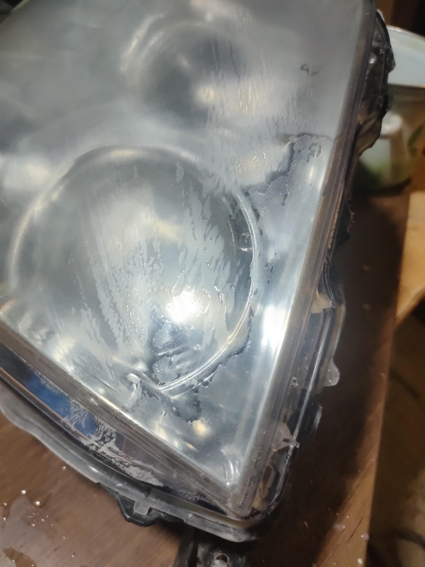 Grinding, polishing and armoring of headlights on Pajero 4 - do it yourself - My, Needlework with process, Rukozhop, With your own hands, Mitsubishi Pajero, Longpost