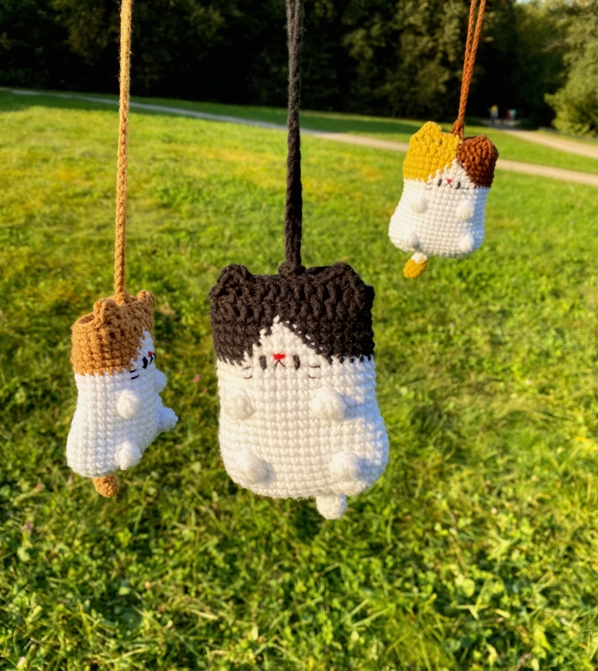 Guardian Kittens - My, Toys, Needlework without process, Crochet, Amigurumi, Knitting, Kittens, Case, Сумка, Housekeeper, Longpost