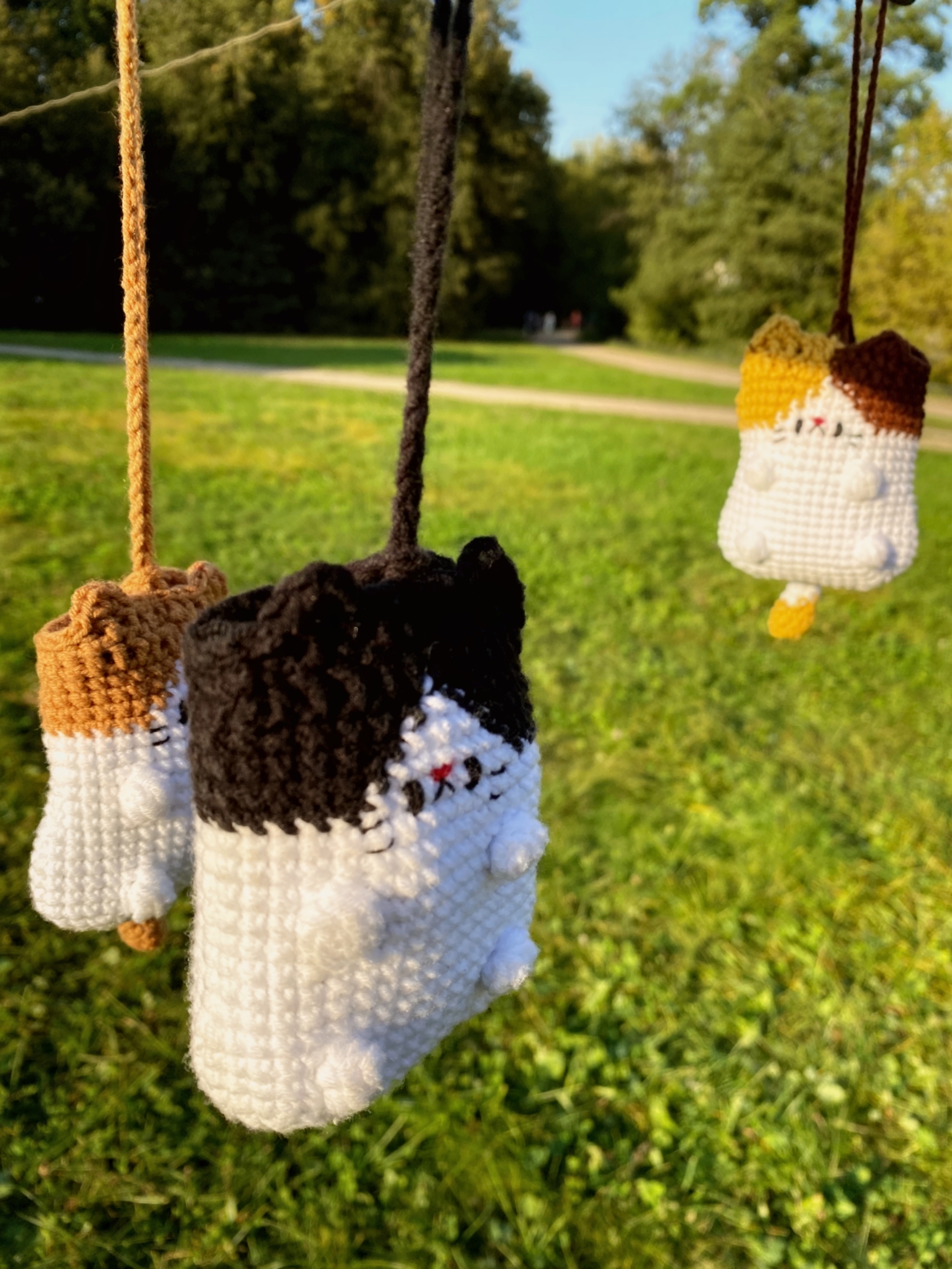 Guardian Kittens - My, Toys, Needlework without process, Crochet, Amigurumi, Knitting, Kittens, Case, Сумка, Housekeeper, Longpost