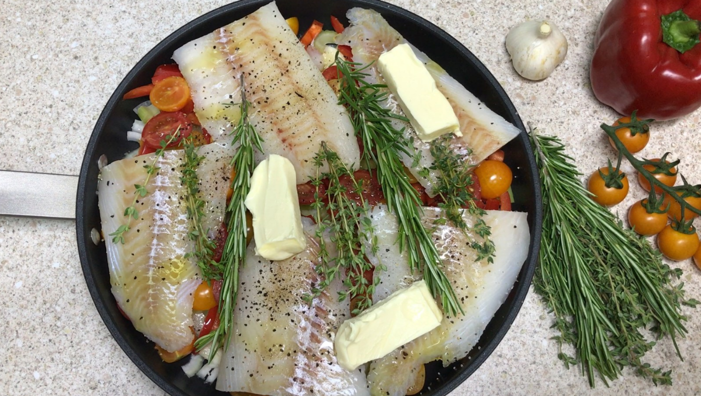 Fish on a vegetable bed - Serving dishes, Snack, Recipe, Food, A fish