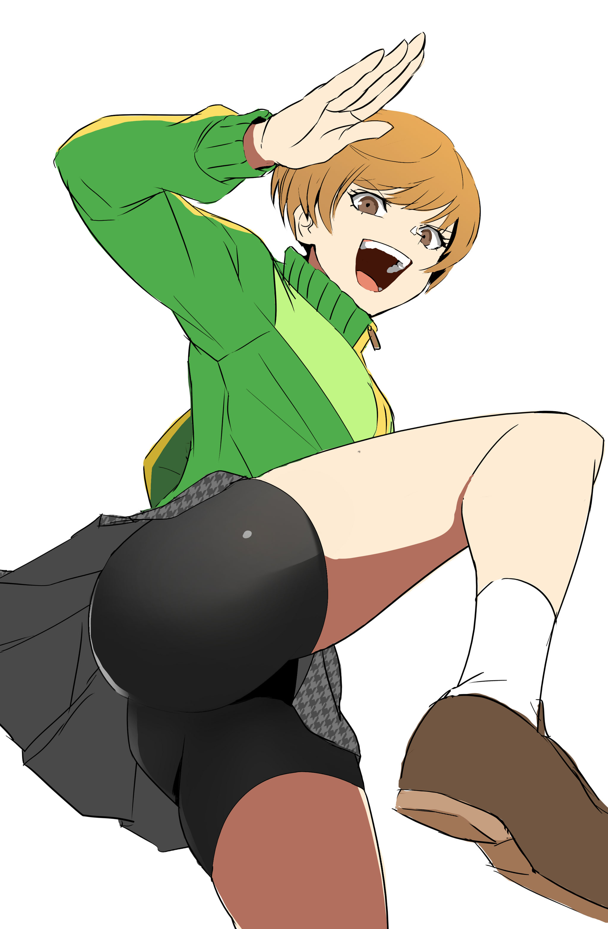 Detectives - Art, Anime, Anime art, Persona, Persona 4, Chie Satonaka, Games, Game art, Amagi Yukiko, Longpost