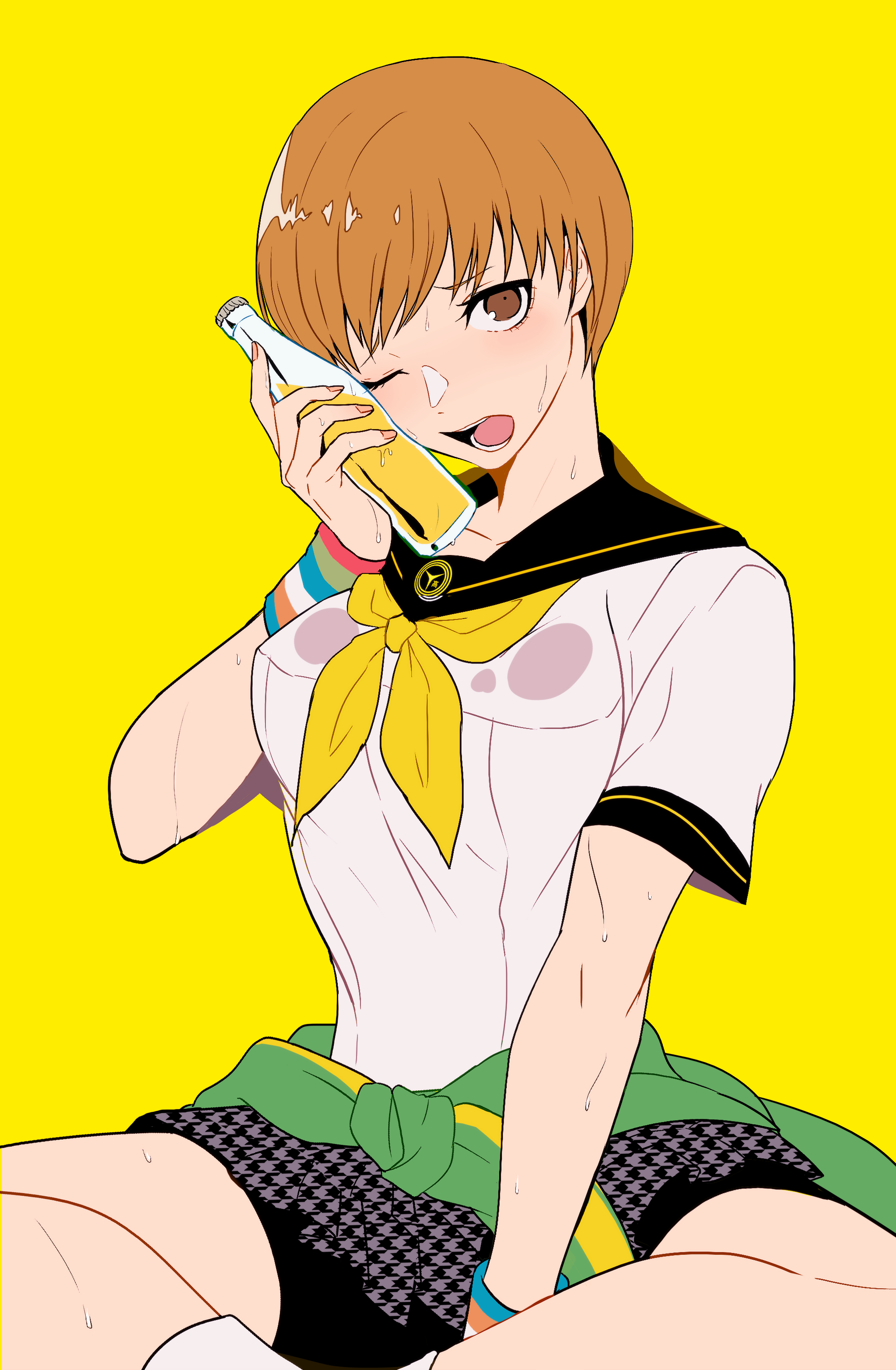 Detectives - Art, Anime, Anime art, Persona, Persona 4, Chie Satonaka, Games, Game art, Amagi Yukiko, Longpost