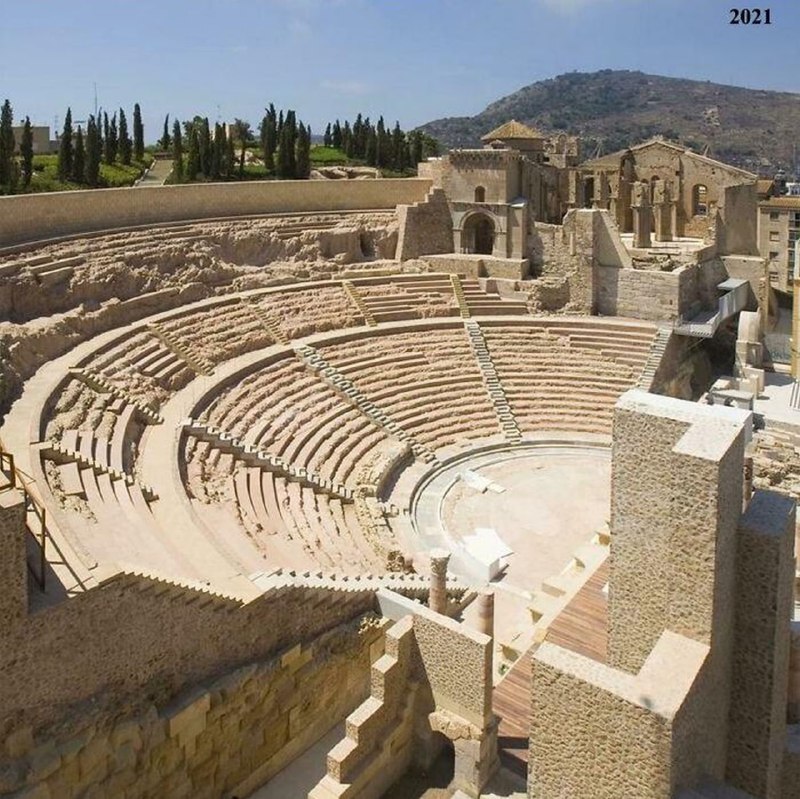 Roman theatre at New Carthage (modern Cartagena, Spain) in ... - Archeology, Architecture, Ancient Rome, Amphitheatre, History (science), The Roman Empire, Market, Urban environment, Telegram (link), Longpost, It Was-It Was