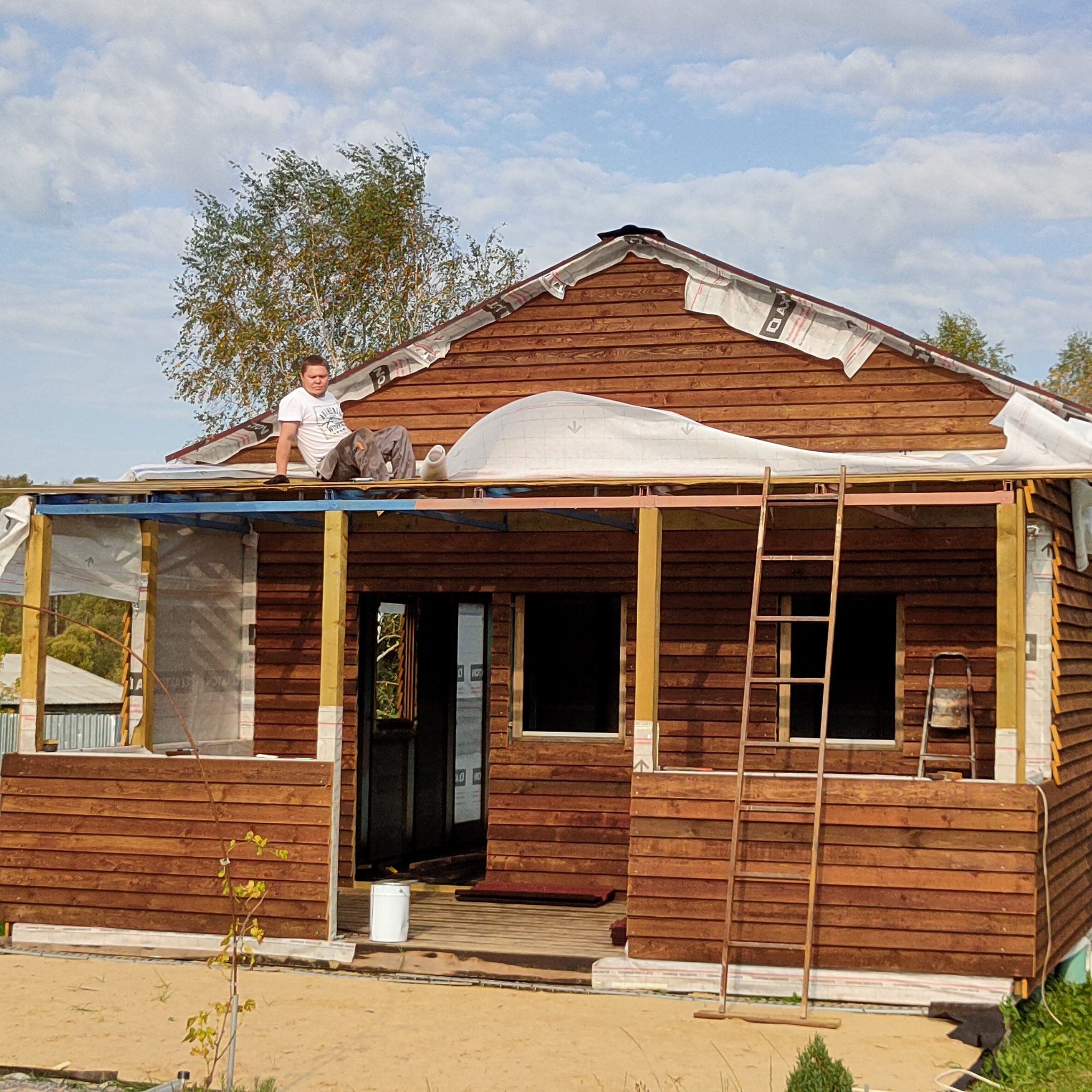 In the beginning there was clay... And snow - My, House, Home construction, Building, Dacha, Experience, Longpost