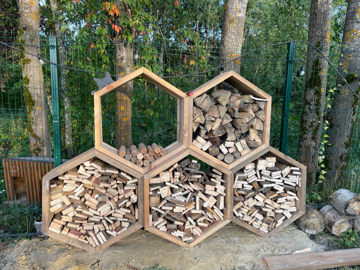 DIY Modern Firewood Rack - My, With your own hands, Woodshed, Firewood, Dacha, Longpost