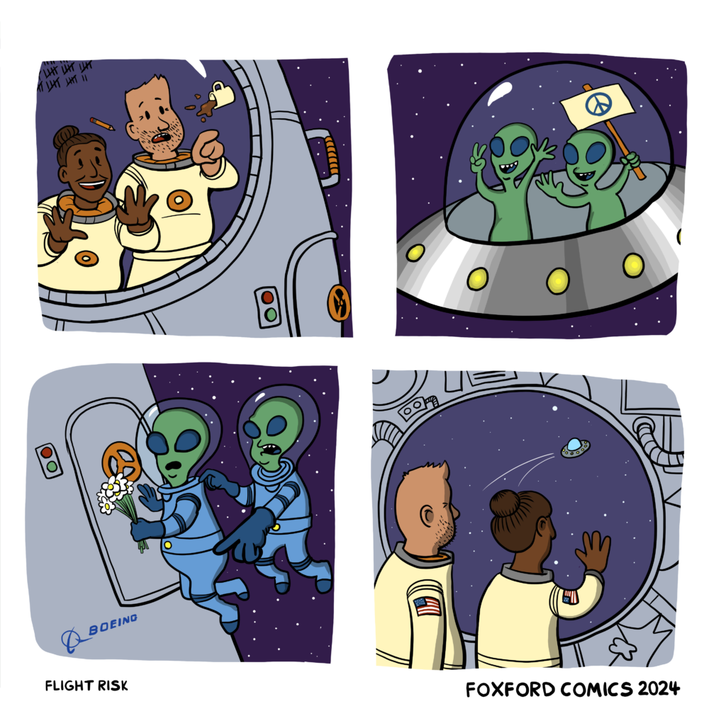 Boeing - Comics, Black humor, Boeing, Aliens, Foxford Comics