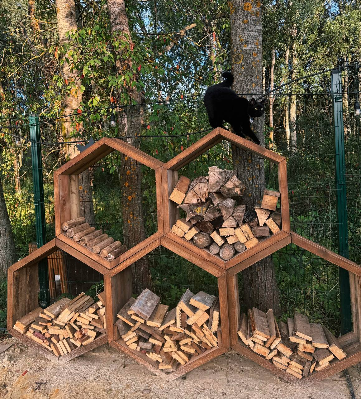 DIY Modern Firewood Rack - My, With your own hands, Woodshed, Firewood, Dacha, Longpost