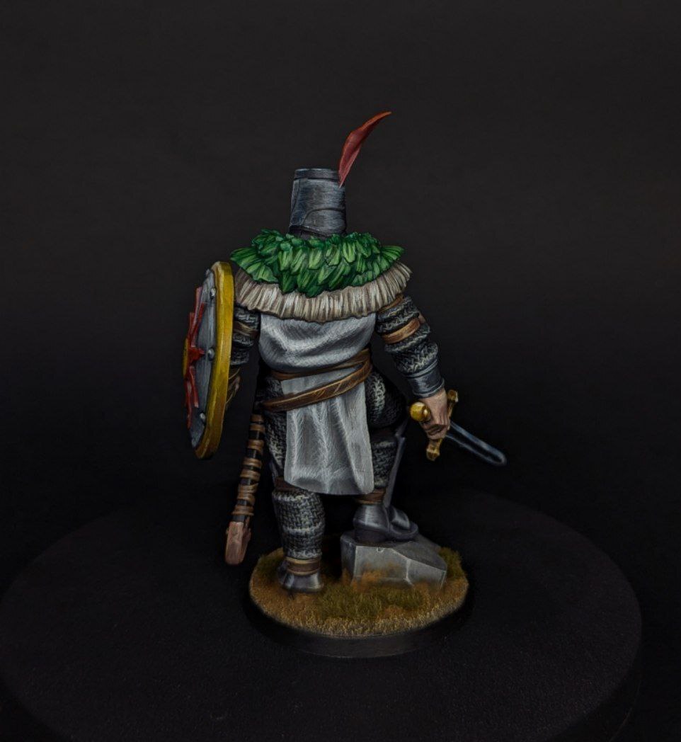 Solaire of Astora (Dark Souls) - My, Figurines, 3D печать, Painting miniatures, Painting, Dark souls, Longpost