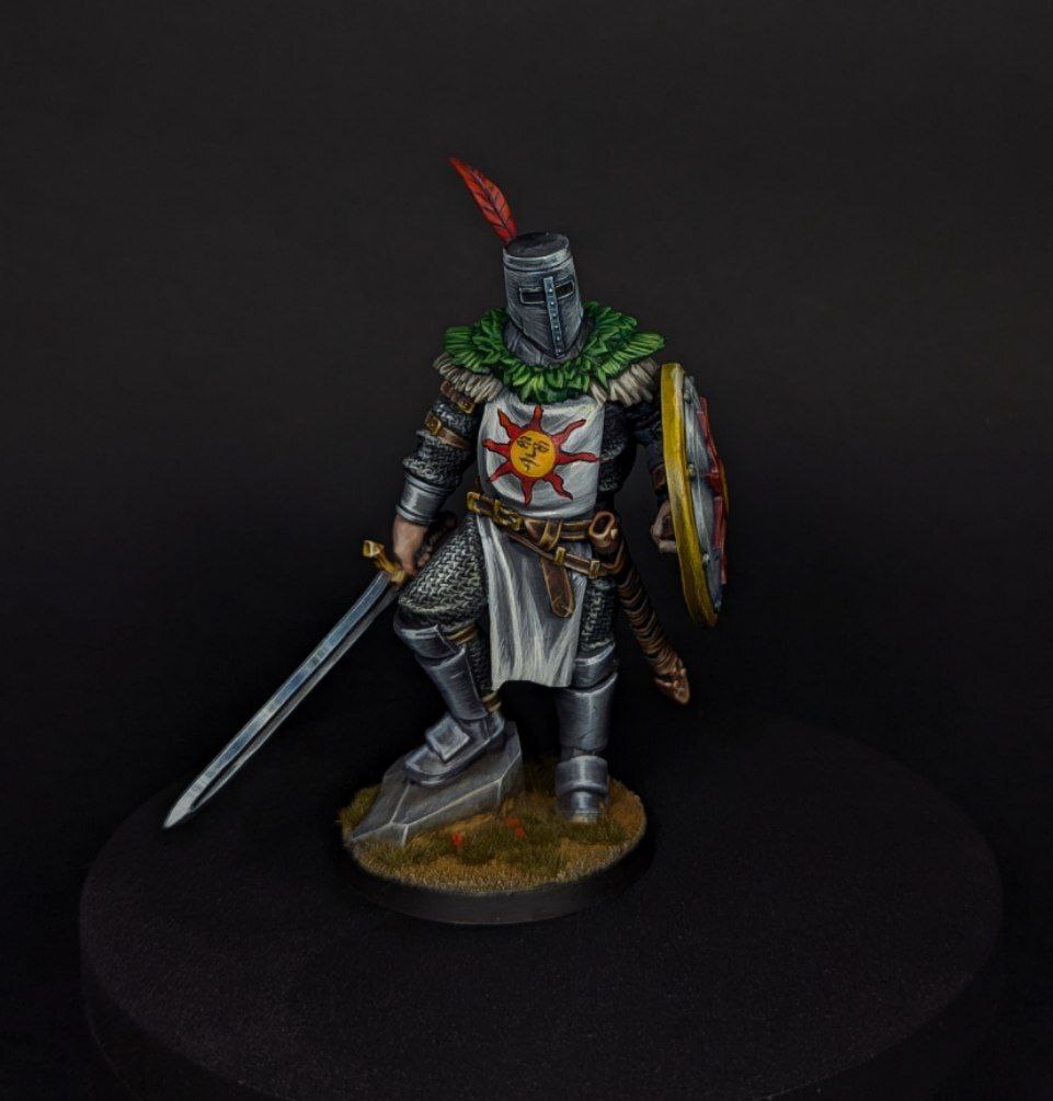 Solaire of Astora (Dark Souls) - My, Figurines, 3D печать, Painting miniatures, Painting, Dark souls, Longpost