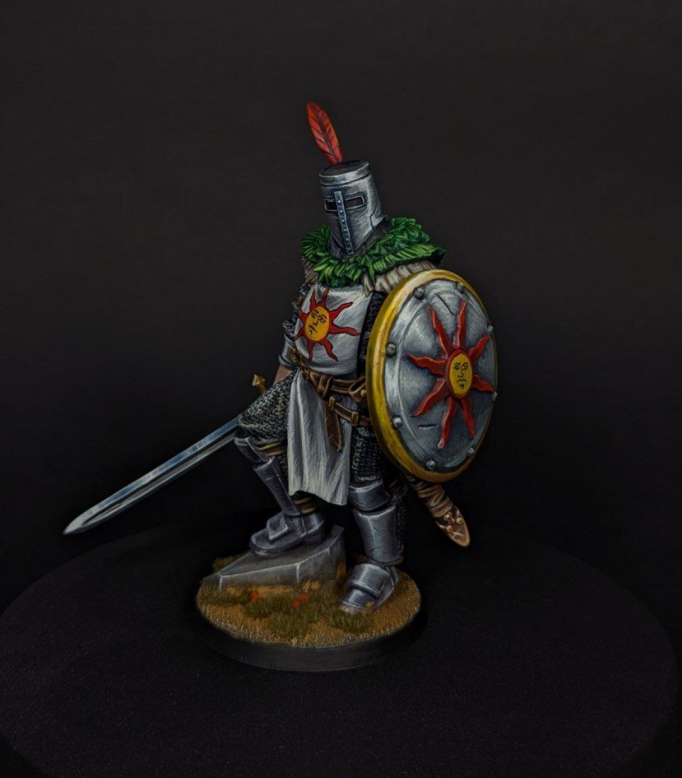 Solaire of Astora (Dark Souls) - My, Figurines, 3D печать, Painting miniatures, Painting, Dark souls, Longpost